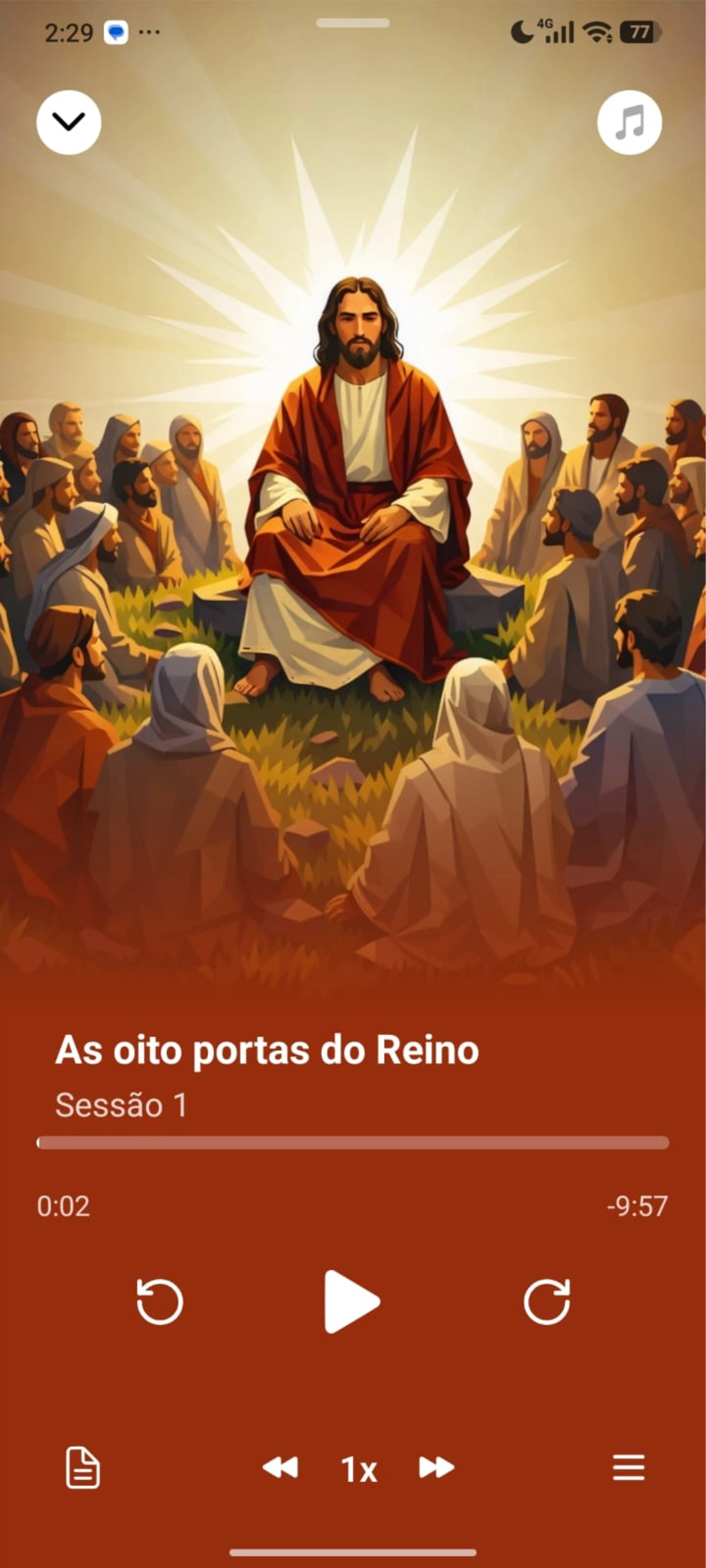 Tela do player — As Bem-aventuranças