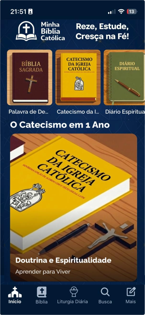 O Catecismo em 1 Ano — Tela do curso