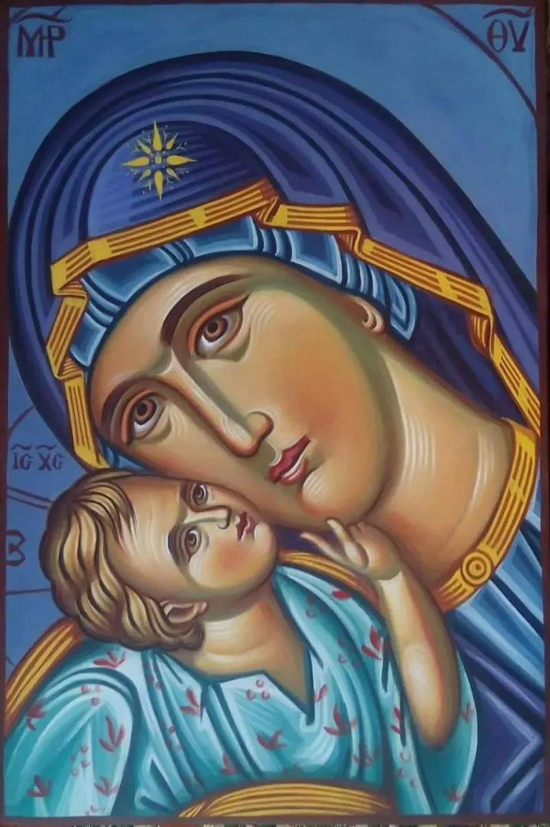 Ícone de Nossa Senhora, Mãe de Deus, com o Menino Jesus