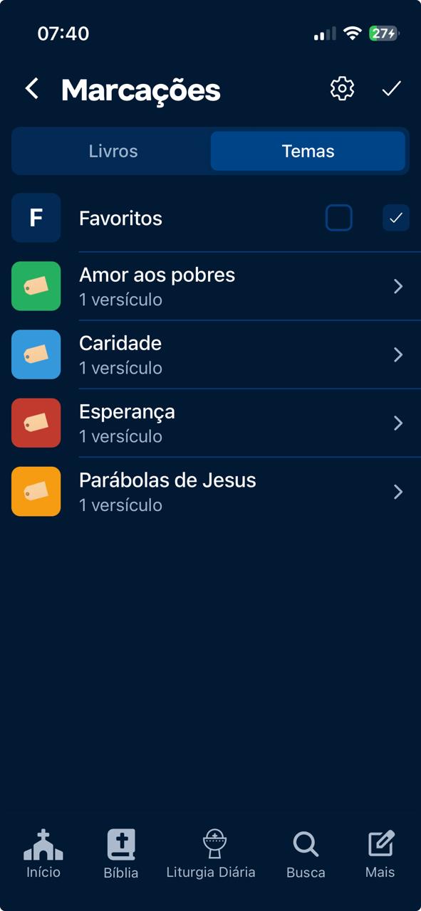 Marcações por Tema