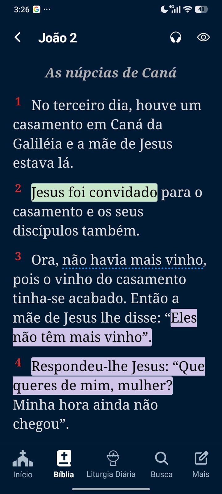 Marcações — Minha Bíblia Católica