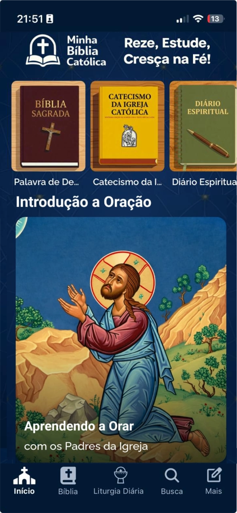 Introdução à Oração — Tela do curso